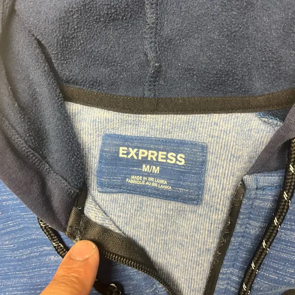Express Brand Navy Jacket (Unisex Large) Long Sleeve Full Zip - Image 2