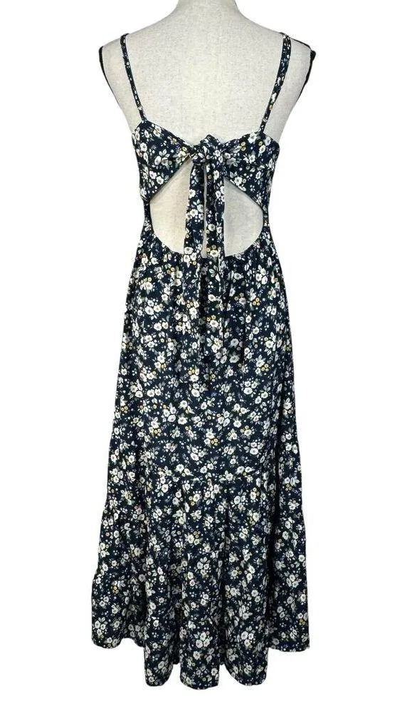 Altar’d State Large Midi Dress Floral V-Neck Tie Back Tiered Adjustable Straps - Image 5