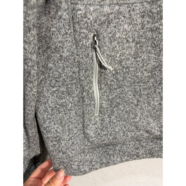 The North Face Women's Gray Hooded Pull Over Sweater Sz M Outdoors Sporty - Image 4