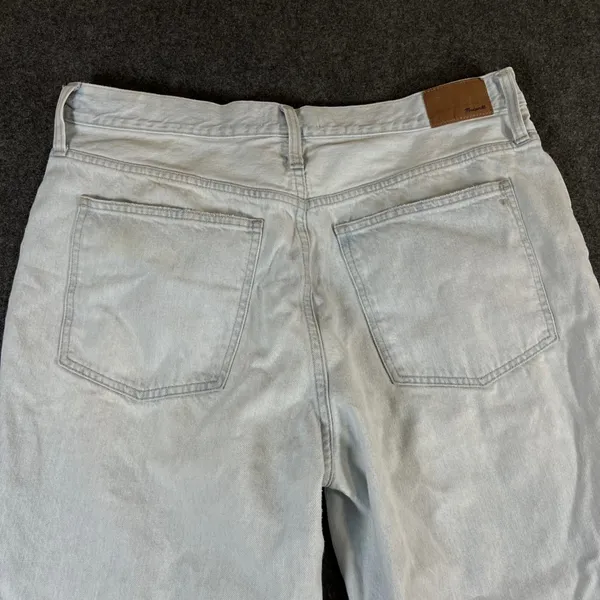 Madewell The Perfect Vintage Straight Jeans Light Wash Distressed Size 33 - Image 13
