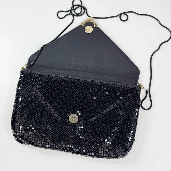Mesh Chainmail Envelope‎ Clutch Bag Black Evening Party - Image 7