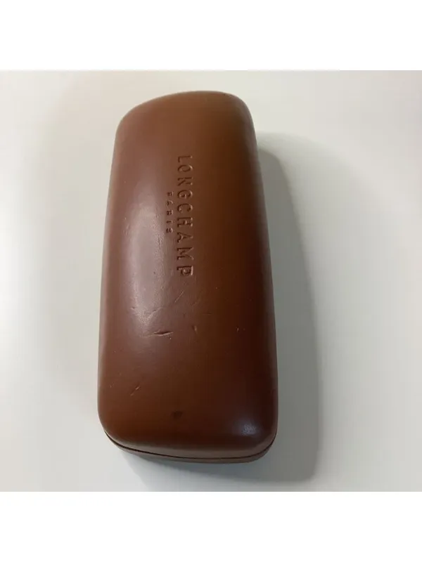 Longchamp Paris Brown Hard Shell Clamshell Sunglasses Eyeglasses Case, Used - Image 5