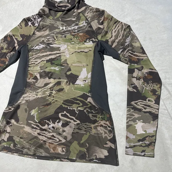 Under Armour Coldgear Ridge Reaper Camo Pullover Mock Neck Fitted Women's LARGE - Image 4