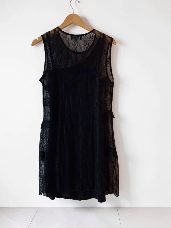 Cider dress women goth lace mini dress, black - Image 4