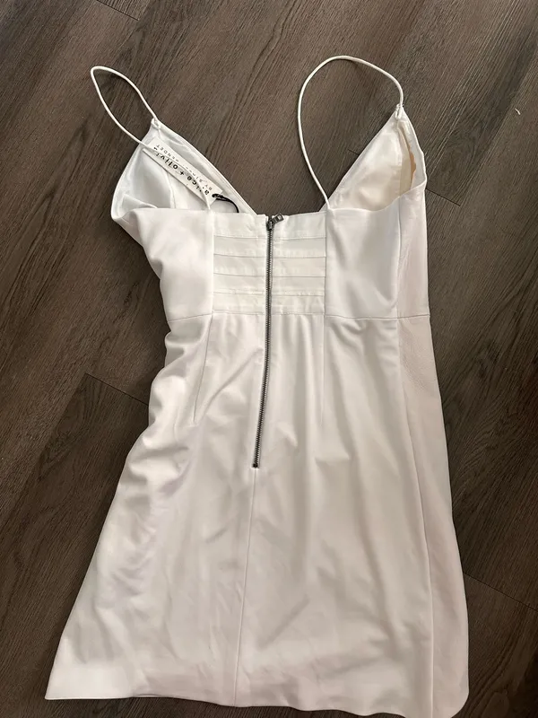 Alice + Olivia White Mini Dress - Image 4