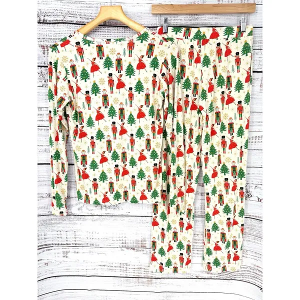 Millie + Roo Women's Long Sleeve Bamboo Pajama Set-XS‎ Holiday Nutcracker NEW - Image 3