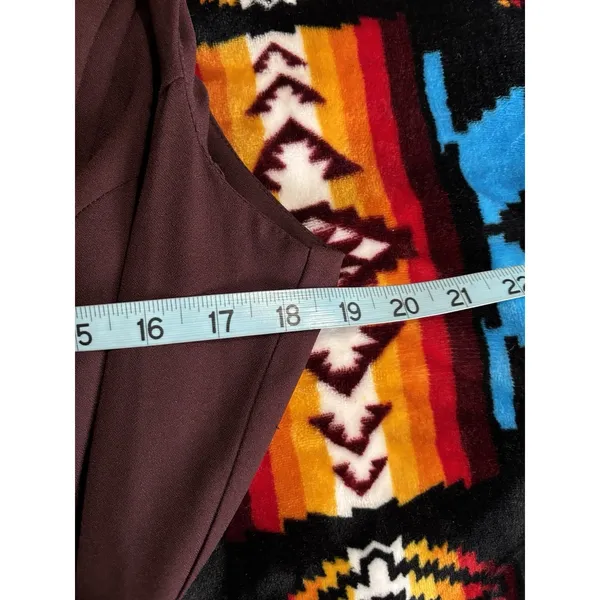 City Chic Burgundy Solid Sleeveless Fit Flare Dress Size XS/14 Back Zip‎ Belt - Image 7