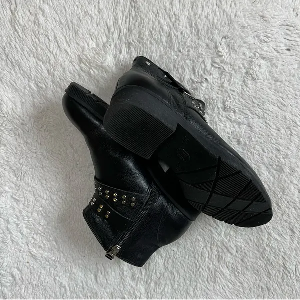 Hush Puppies Black Studded Ankle Boots - Image 5
