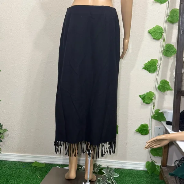 Pendleton Vintage Wool Elegant Black Maxi Skirt - Image 12