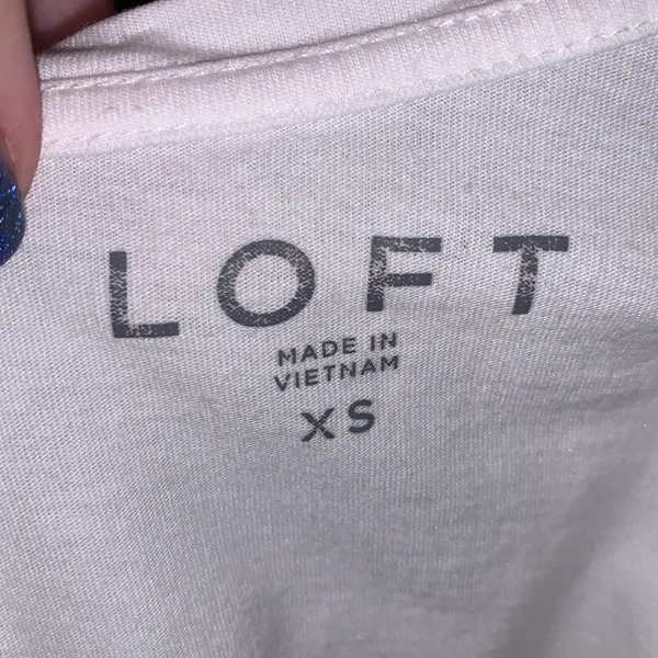 Ann Taylor LOFT white casual short sleeve shirt - Image 7