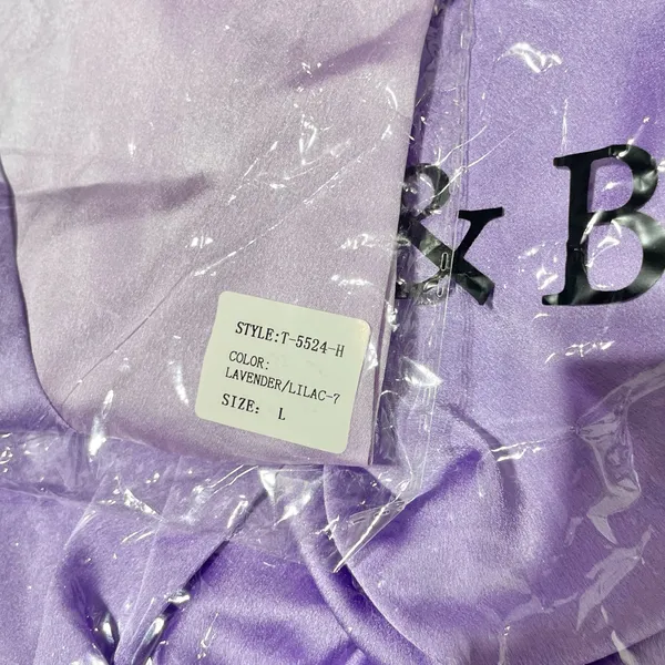 New Strut & Bolt Two Tone Satin Faux Wrap Long Sleeve Bodysuit Purple Size Large - Image 19