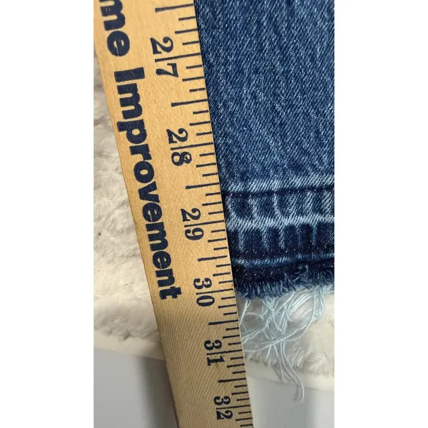 GAP Womens Medium Wash Bootcut Jeans Raw Frayed Hem Size 29 8R Blue Denim - Image 5