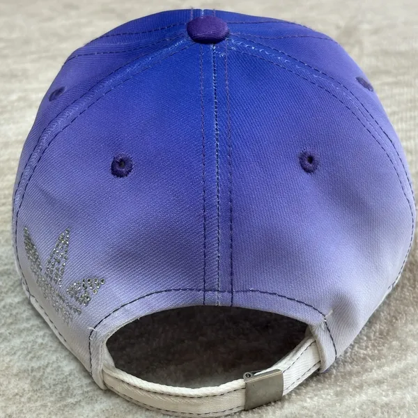 VTG Phoenix Suns Adidas Women NBA Ombre White Purple Bling Logo Y2K Cap‎ Hat - Image 4