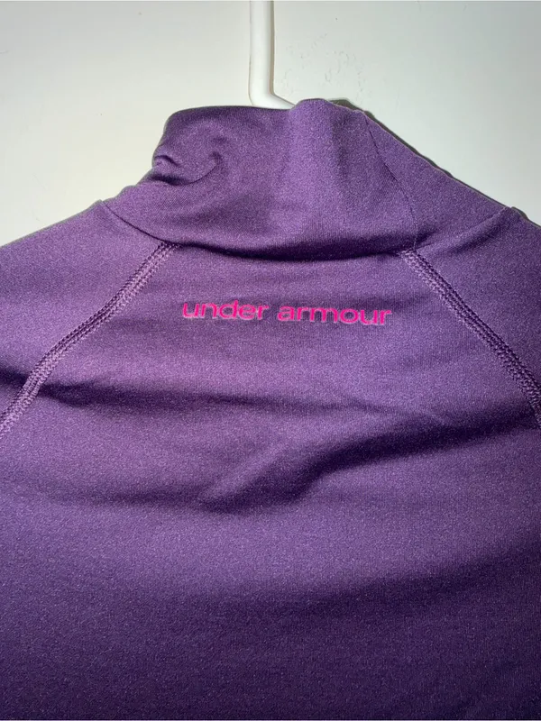 Under Armour Women’s Purple Long-Sleeve Mock Neck ColdGear Top Size Small - Image 5