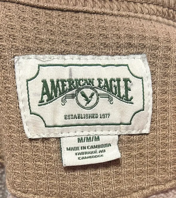 American Eagle Brown Oversized Graphic Crewneck Sweatshirt - Image 2