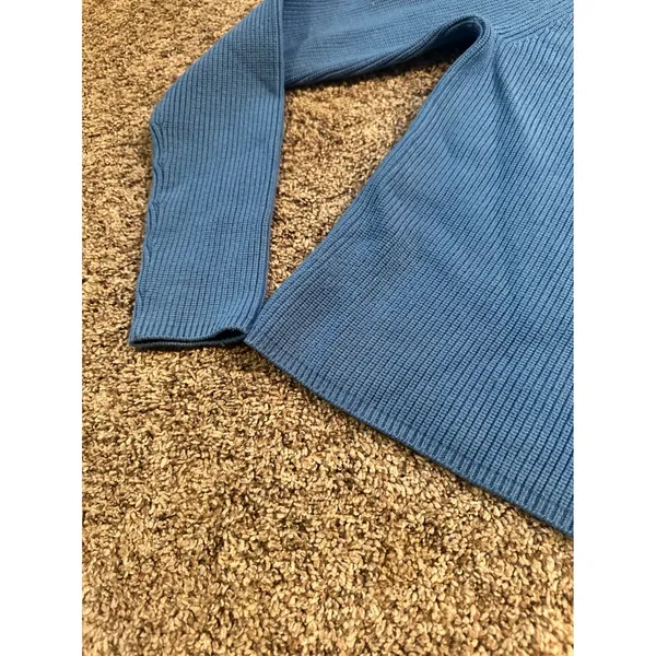 Banana Republic Womens Serenity Blue Ribbed Crewneck Pullover‎ Sweater S - Image 4