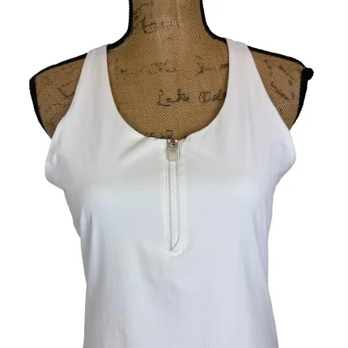 Outdoor Voices Ace Pleated Tennis Dress White Racerback Athleisure Preppy Large - Image 2