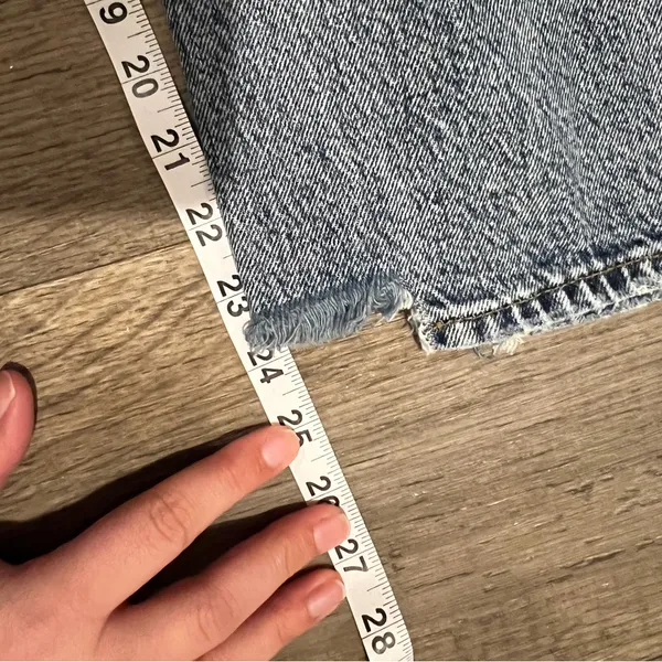 Pacsun high rise straight Distressed Blue Jeans‎ size 27 - Image 13