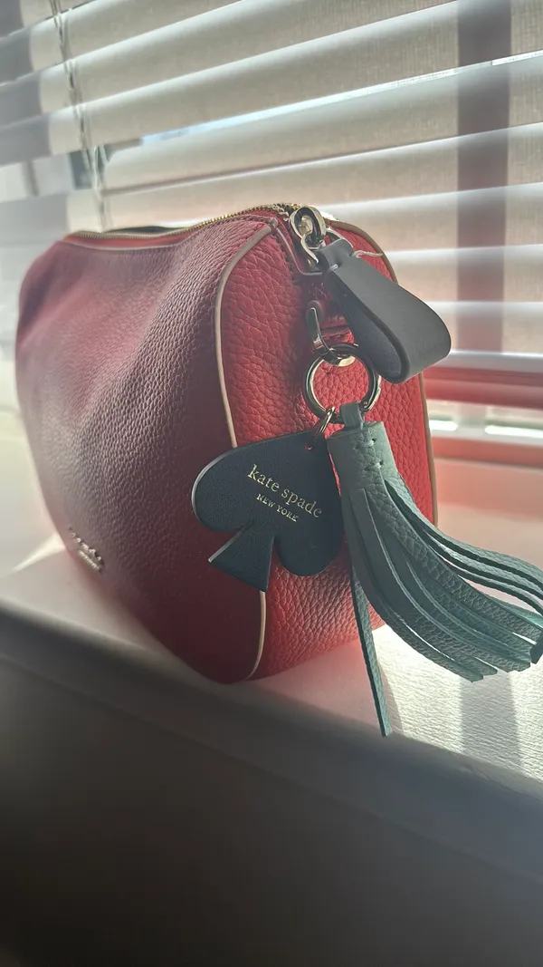Kate Spade Crossbody Leather Pebbled orange  - Image 4
