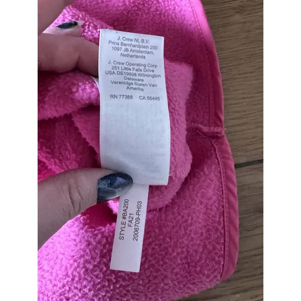 J. Crew Sweatshirt Women Size Large‎ Quilted Sherpa Fleece Snap Pullover Preppy - Image 10