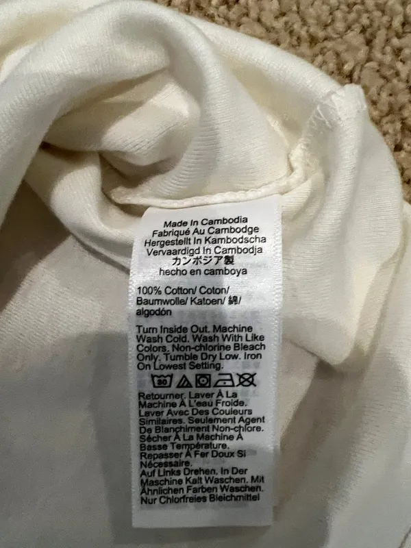 J. Crew Cream Long Sleeve Crewneck Top with Gold Shoulder Buttons - Image 5