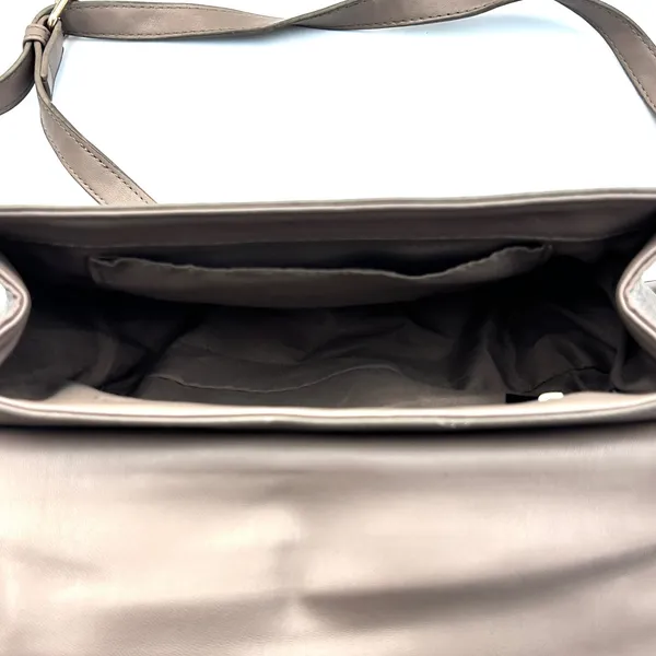 Badgley Mischka Quilted Crossbody Bag Women‎ Small Taupe Gold Studded Glam Purse - Image 11