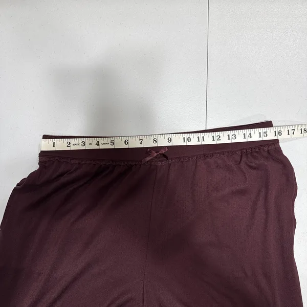 Lands' End Women's Pointelle Sleep Pajama Pants Wide Leg Size M (10-12) Burgundy - Image 7