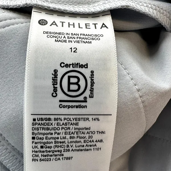 Athleta Endless High Rise Pants Cropped High Rise Straight Leg Snowfall Blue 12 - Image 4