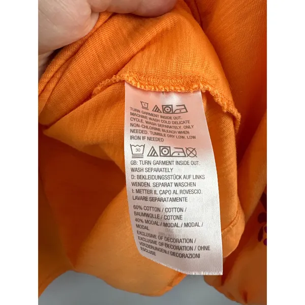 Women’s Belle Boho Kim Gravel XL Bright Orange Embroidered Blouse - Image 5