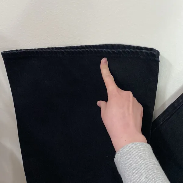 Levi’s premium high loose flare jeans in black size 25 - Image 12
