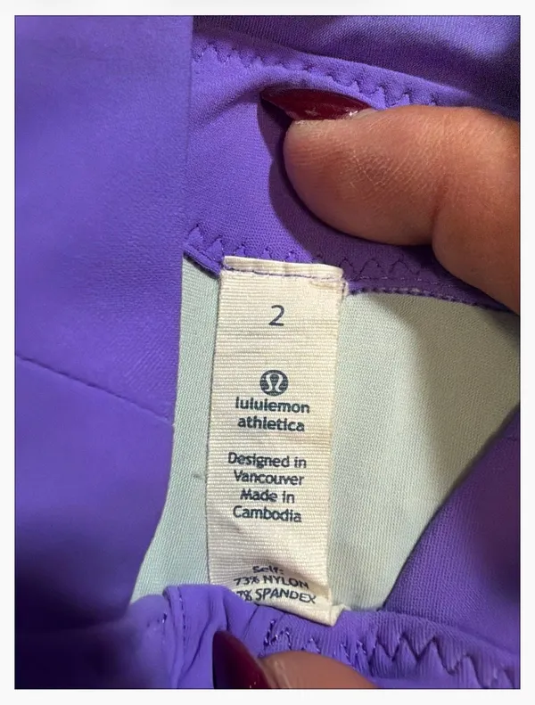 Lululemon Women's Half-Zip Athletic Pullover Hoodie in Purple and Blue - Image 2