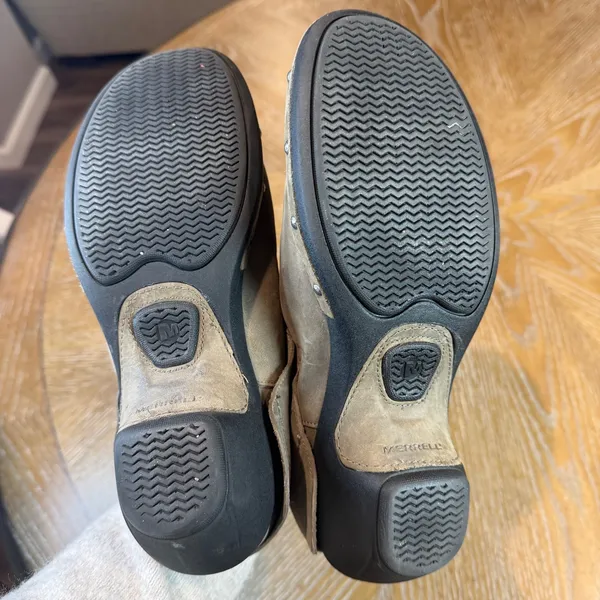 Merrell‎ Drizzle Leather Suede Mules Clogs Slip On Brown Size 10 - Image 7