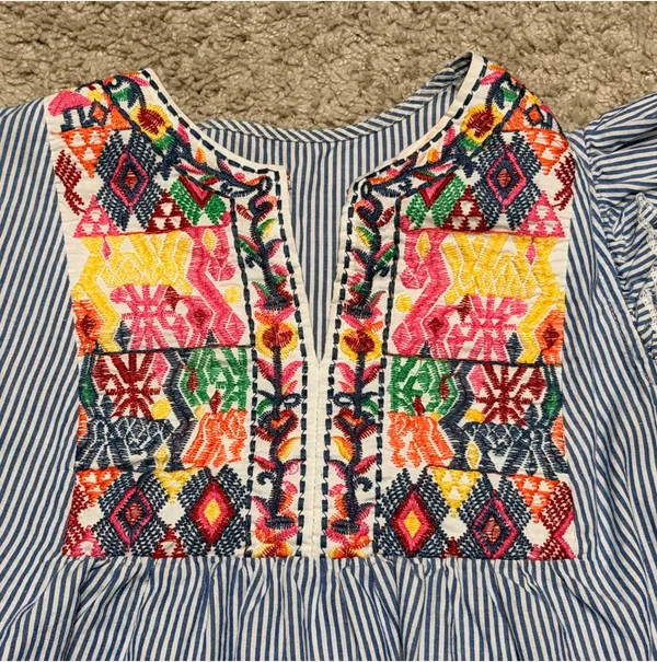 Multicolor Blouse Blue Size XS - Image 3