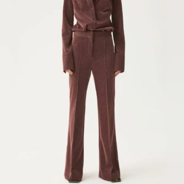 H&M Shimmering Brown Flare Pants - Image 3