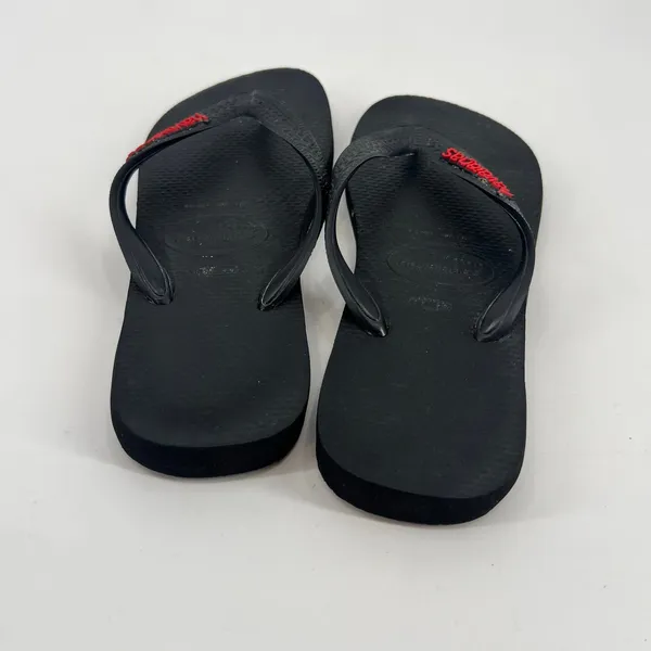 Havaianas black slip on thong flip flop sandals basic neutral every day unisex - Image 5