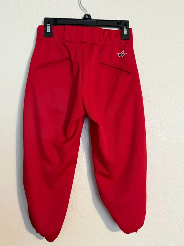 Red Softball Pants Size XS - Image 2