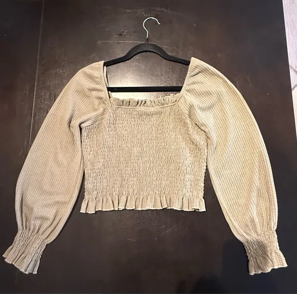 Olive Green Long Sleeve Altar'd State - Image 3