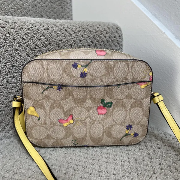 Coach Mini Camera Bag In Signature Canvas With Dreamy Veggie Print butterfly C8752 - Image 4