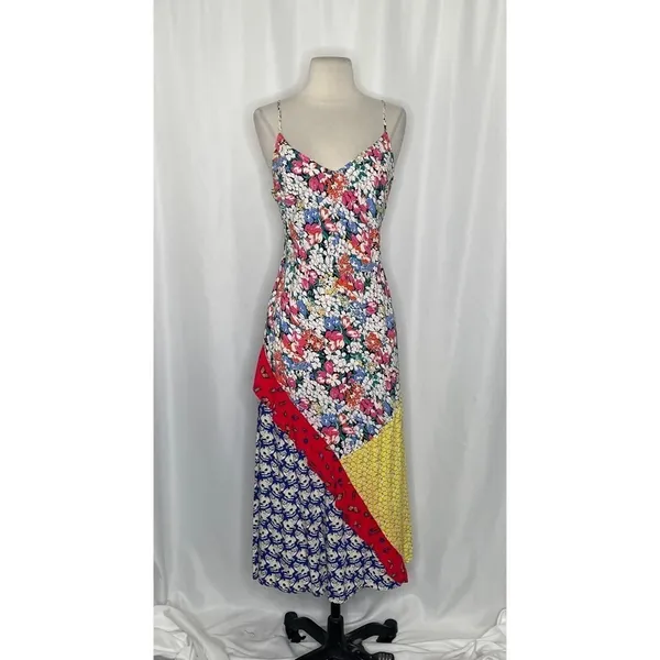 ANTHROPOLOGIE Colloquial Bias Conversations 52 of 52 Midi Slip Patchwork Medium - Image 3