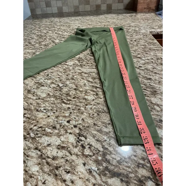 OFFLINE by Aerie Real Me Crossover Leggings S Petite Green High Rise 7/8 25" - Image 6