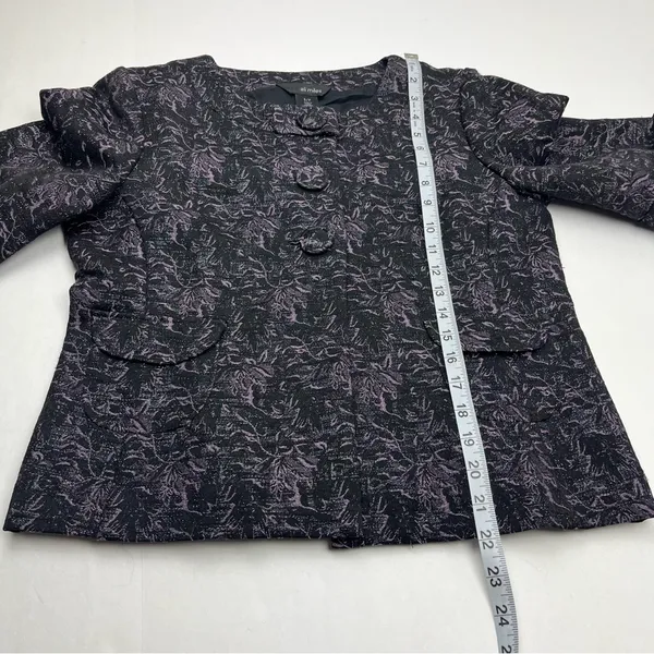 Ali‎ Miles Black Metallic Purple Jacket Womens Size Small Office Preppy Mature - Image 5