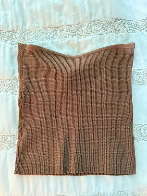 Olivaceous Brown Strapless Top - Image 5