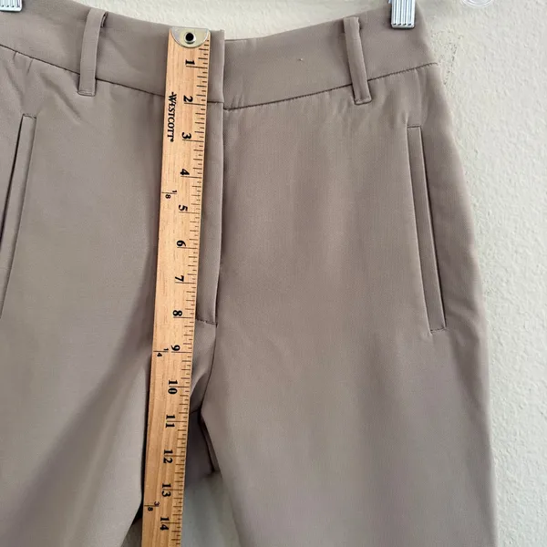 Quince Stretch Straight Leg Trouser Pants‎ Women XS Taupe Brown Minimalist NWT - Image 12