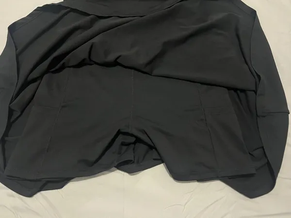 Fabletics Black Fit-and-Flare Mini Dress with Crisscross Straps - Image 4