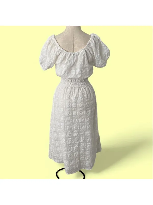Madewell Sophia Midi Dress in Seersucker Check - Size XS - Image 5