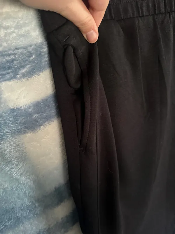 Danskin Black Cropped Elastic-Waist Straight Pants xl - Image 2