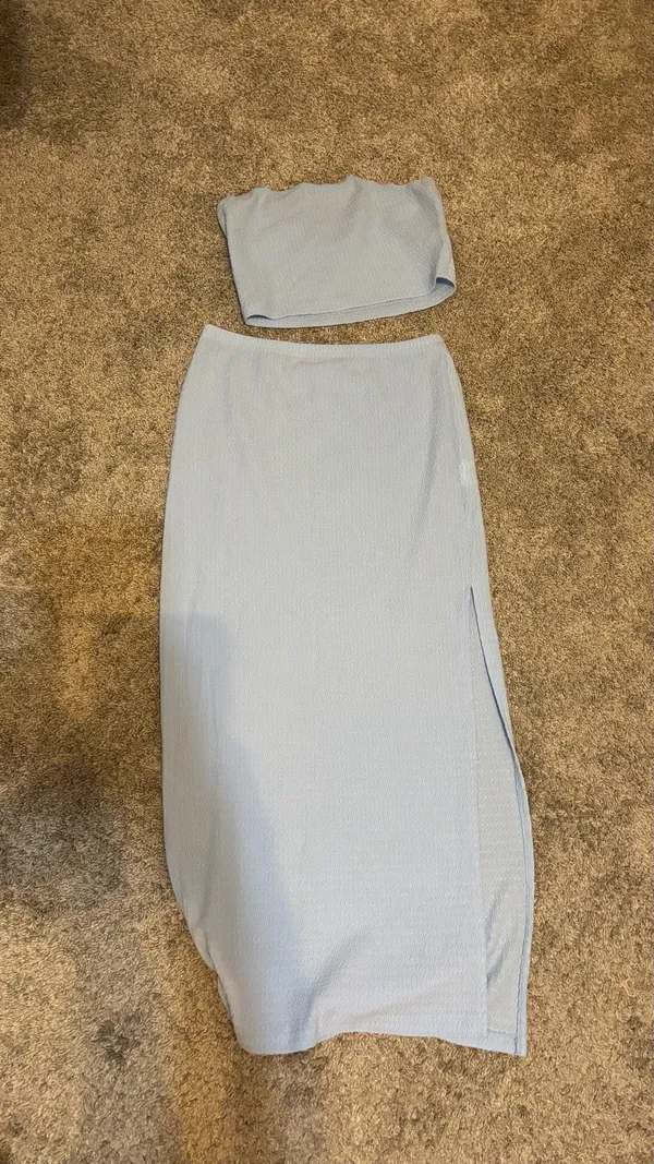 Shein light blue skirt and top set - Image 2