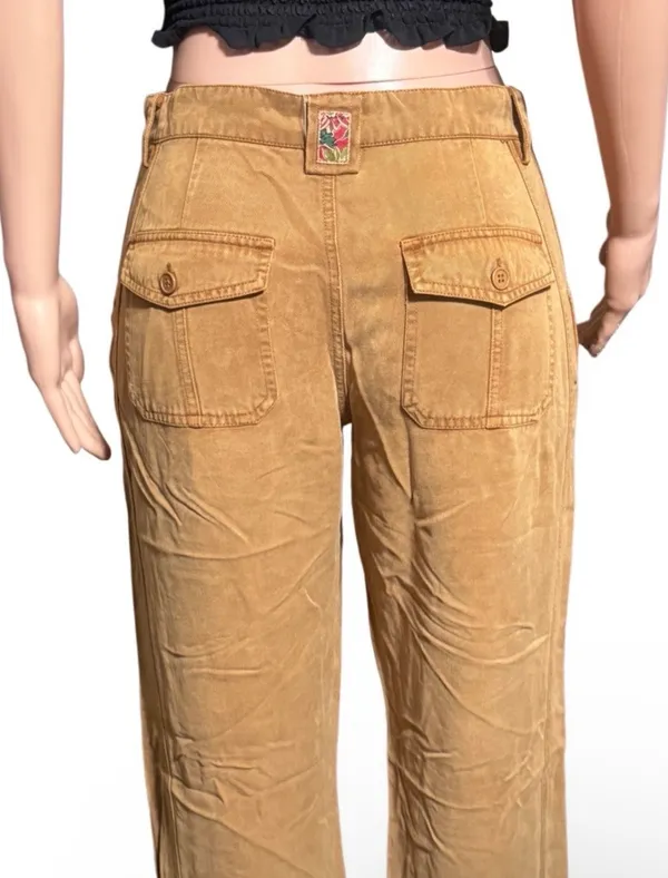 Pulp women's mid-rise butter scotch side panel Tencel bootcut pants 8/M - Image 7