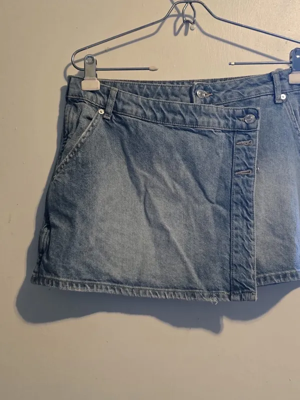 Free People Light Wash Denim Skirt - Image 3