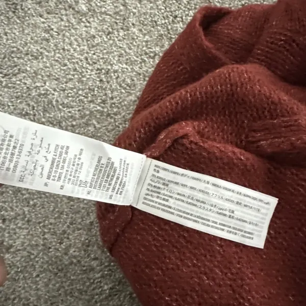 Abercrombie & Fitch Open-Front Cardigan Sweater - Rust Brown - Image 8
